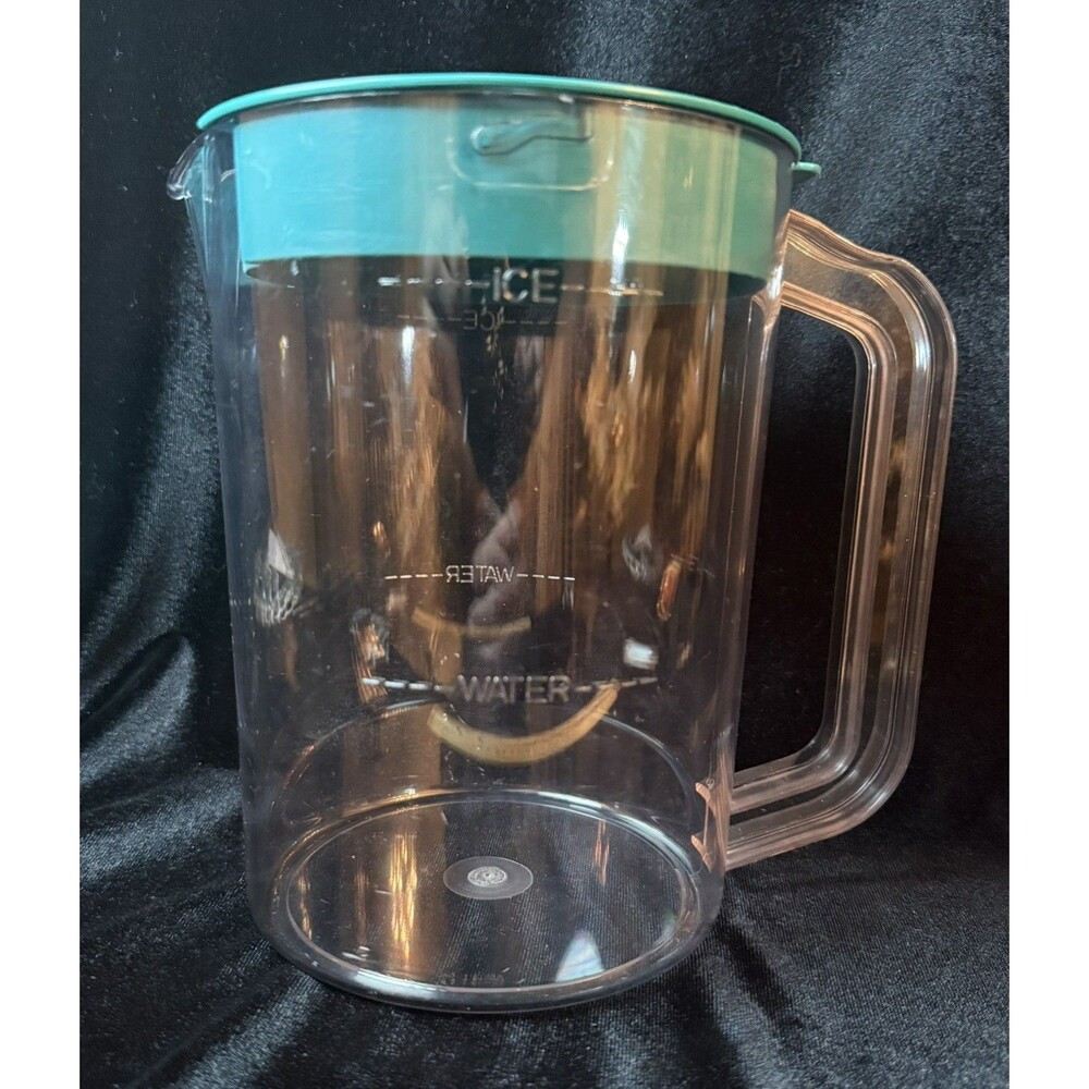 West Bend Iced Tea Maker Model 6050 Replacement 2 Quart Pitcher W/Teal Lid